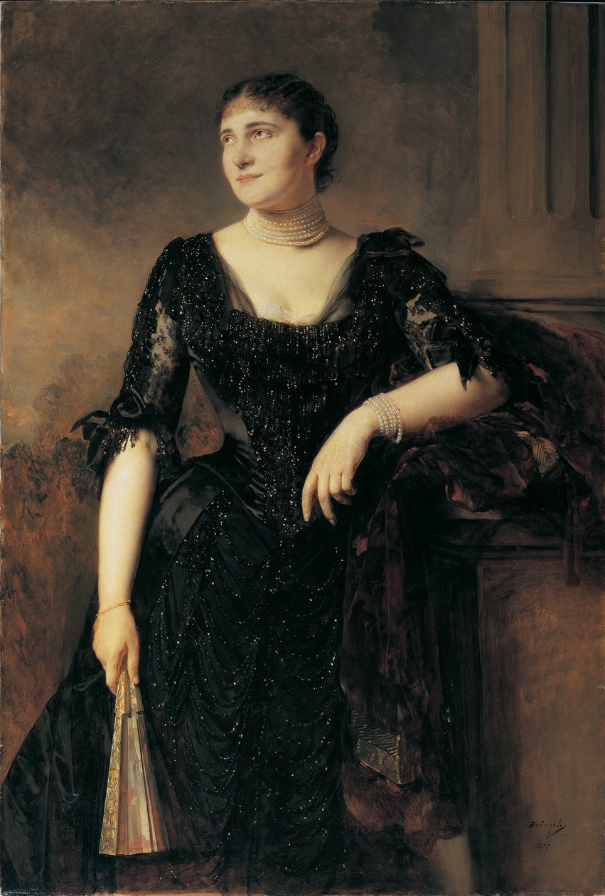 portret damy autorstwa Heinrich von Angeli