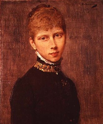 Portret księżniczki pruskiej Wiktorii (1840-1901) autorstwa Heinrich von Angeli