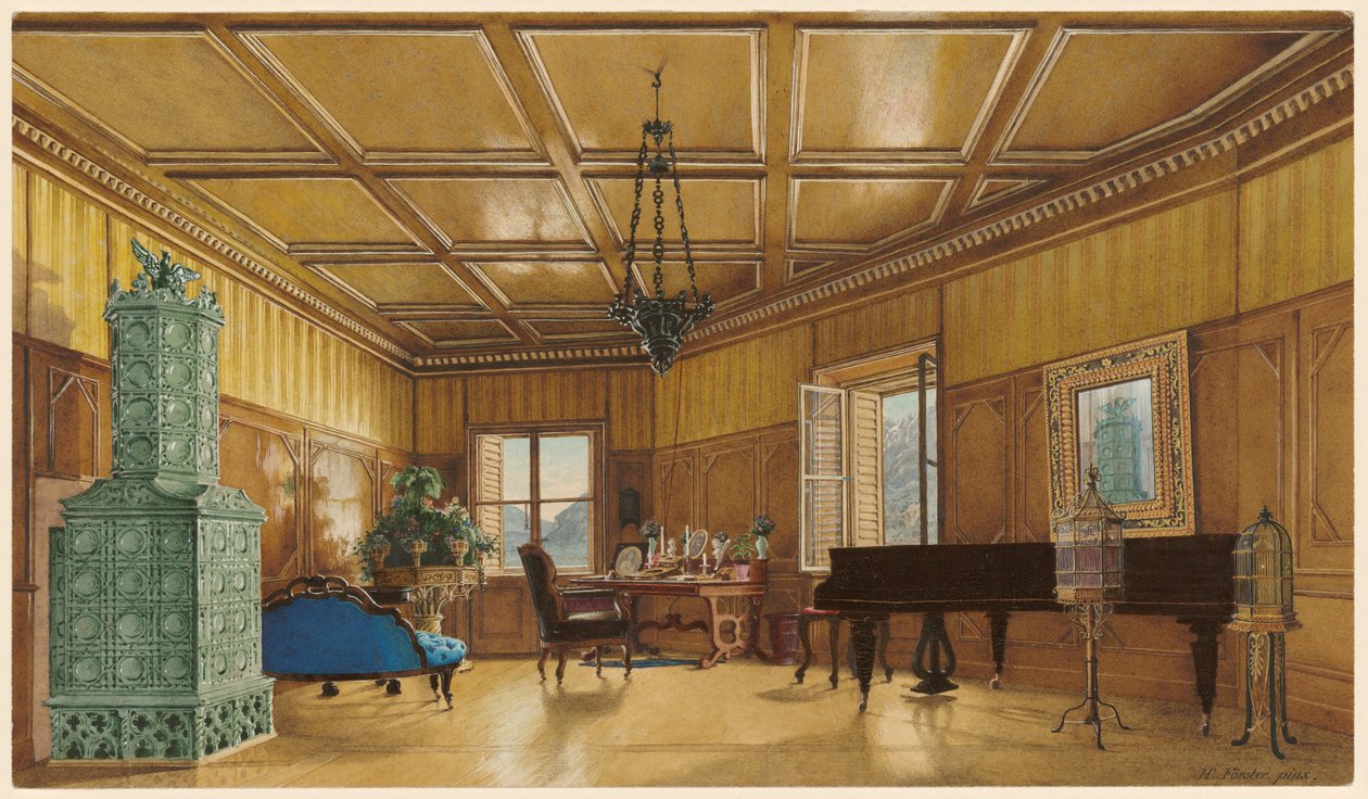 Sala Muzyczna Arcyksiężnej Małgorzaty, księżnej Saksonii w Schloss Ambras autorstwa Heinrich von Förster