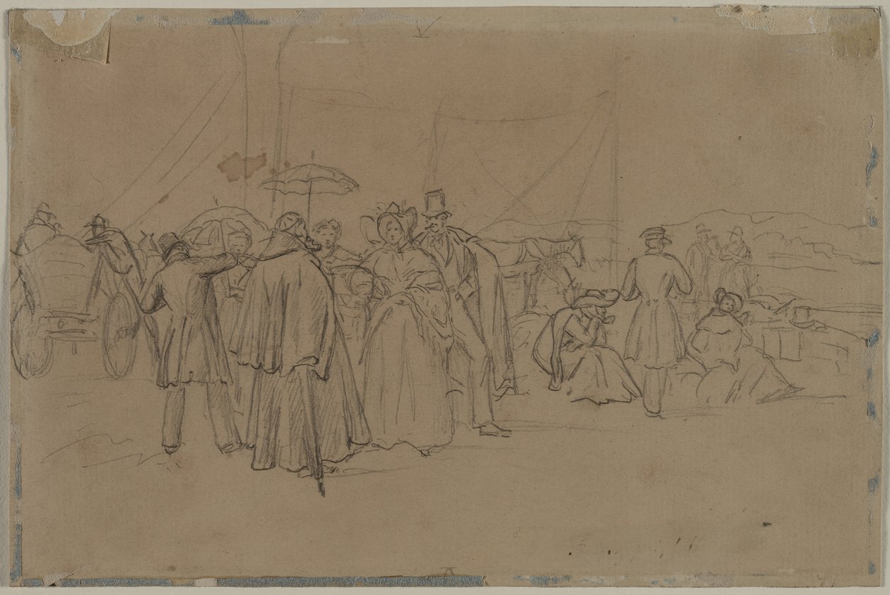 Pasażerowie na parowiec Rhine recto Pasażerowie na parowiec Rhine verso. autorstwa Heinrich von Mayr