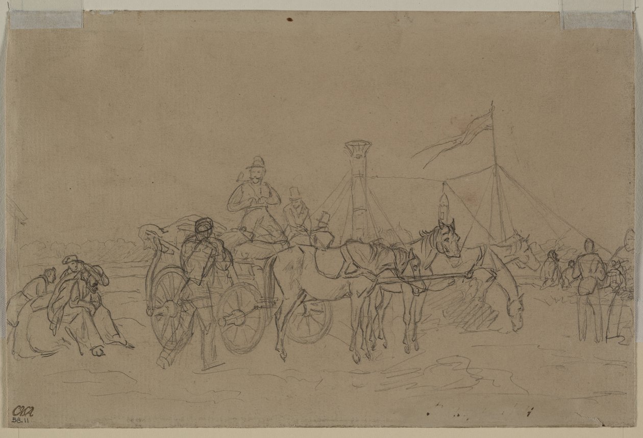 Pasażerowie parowca Rhine verso, drugi lub trzeci kwartał XIX wieku. autorstwa Heinrich von Mayr