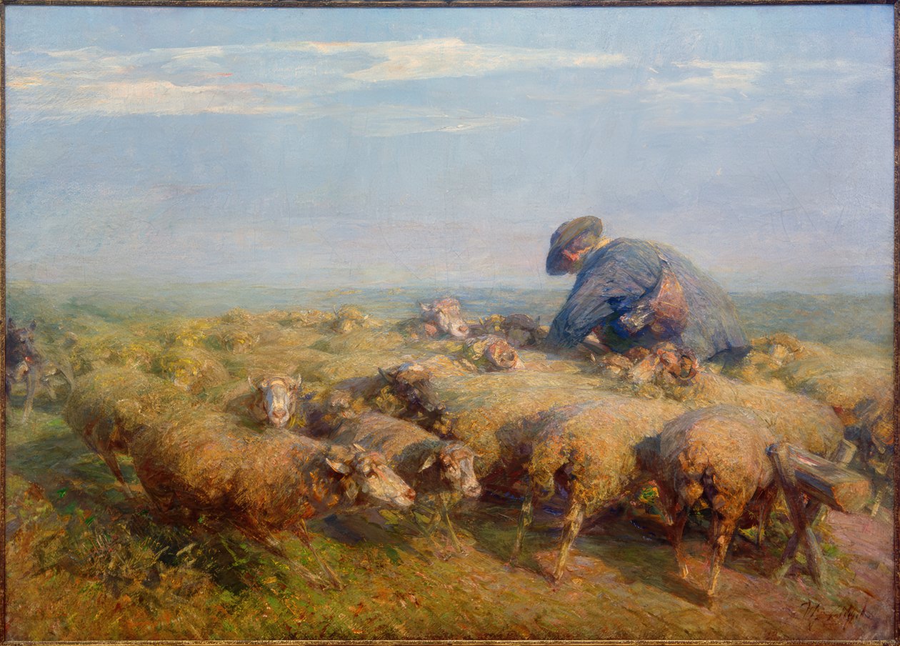 Stado owiec autorstwa Heinrich von Zügel