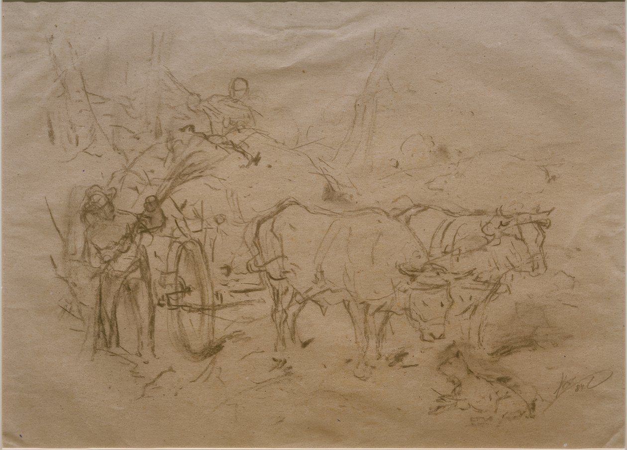Wóz wołowy autorstwa Heinrich von Zügel