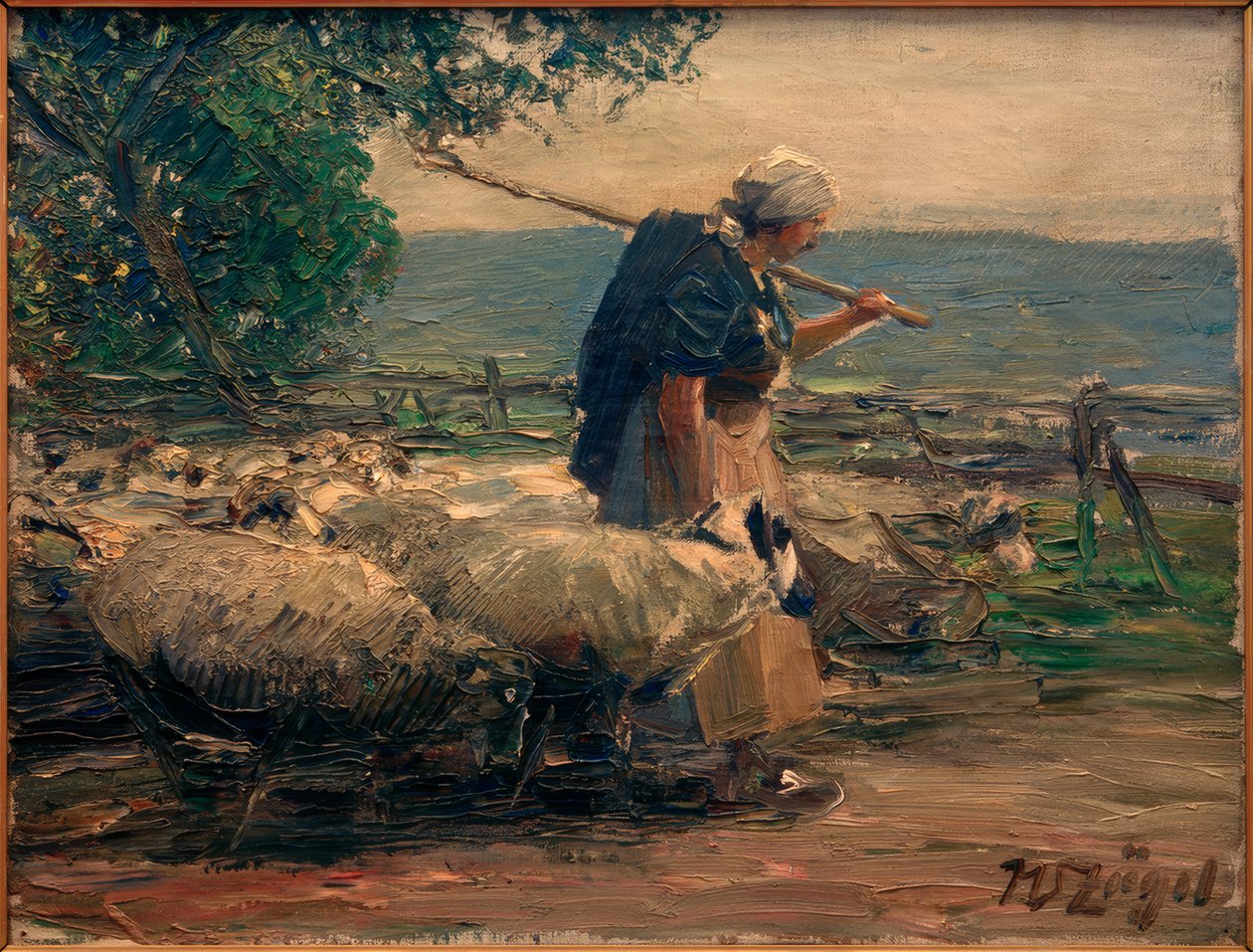 Pasterka z trzodą autorstwa Heinrich von Zügel