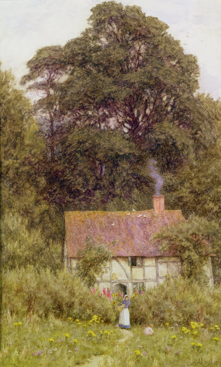 Domek w pobliżu Brook, Witley, Surrey autorstwa Helen Allingham