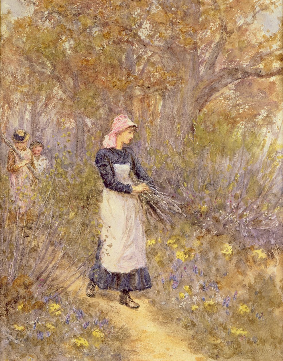Zbieranie drewna dla mamy autorstwa Helen Allingham