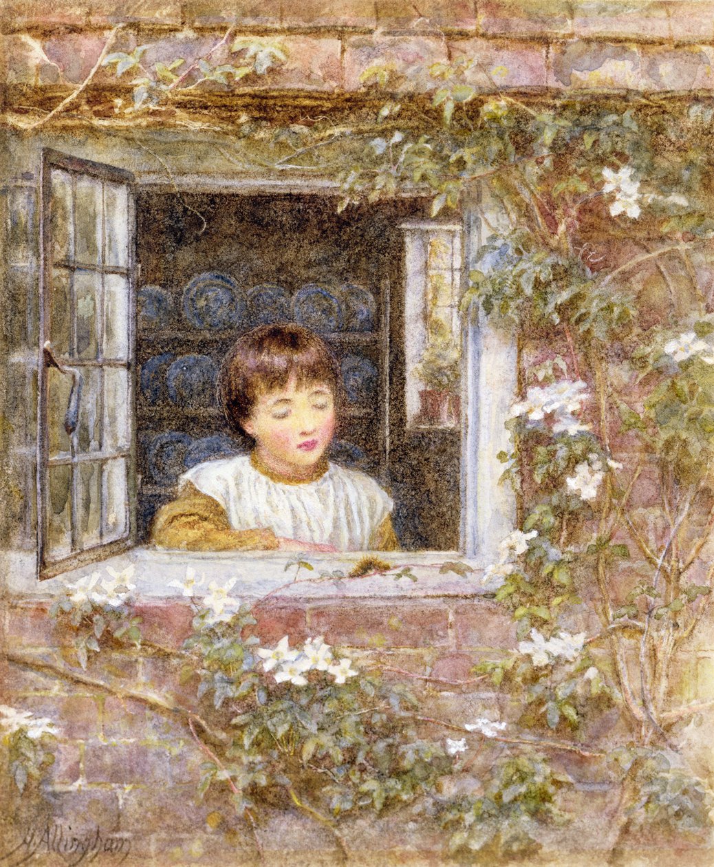 Gąsienica autorstwa Helen Allingham