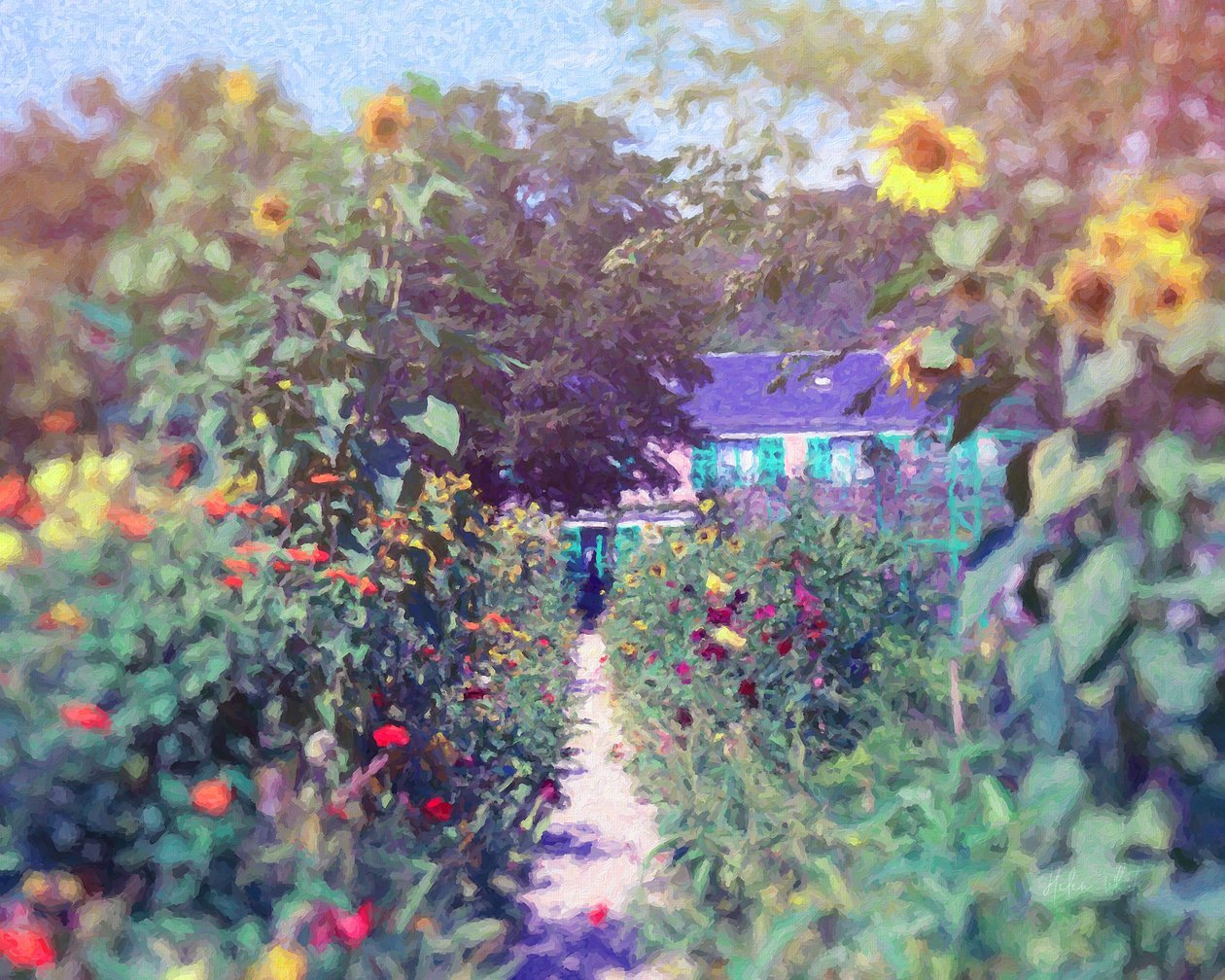 په بلوم کې Giverny، 2018، poli autorstwa Helen White