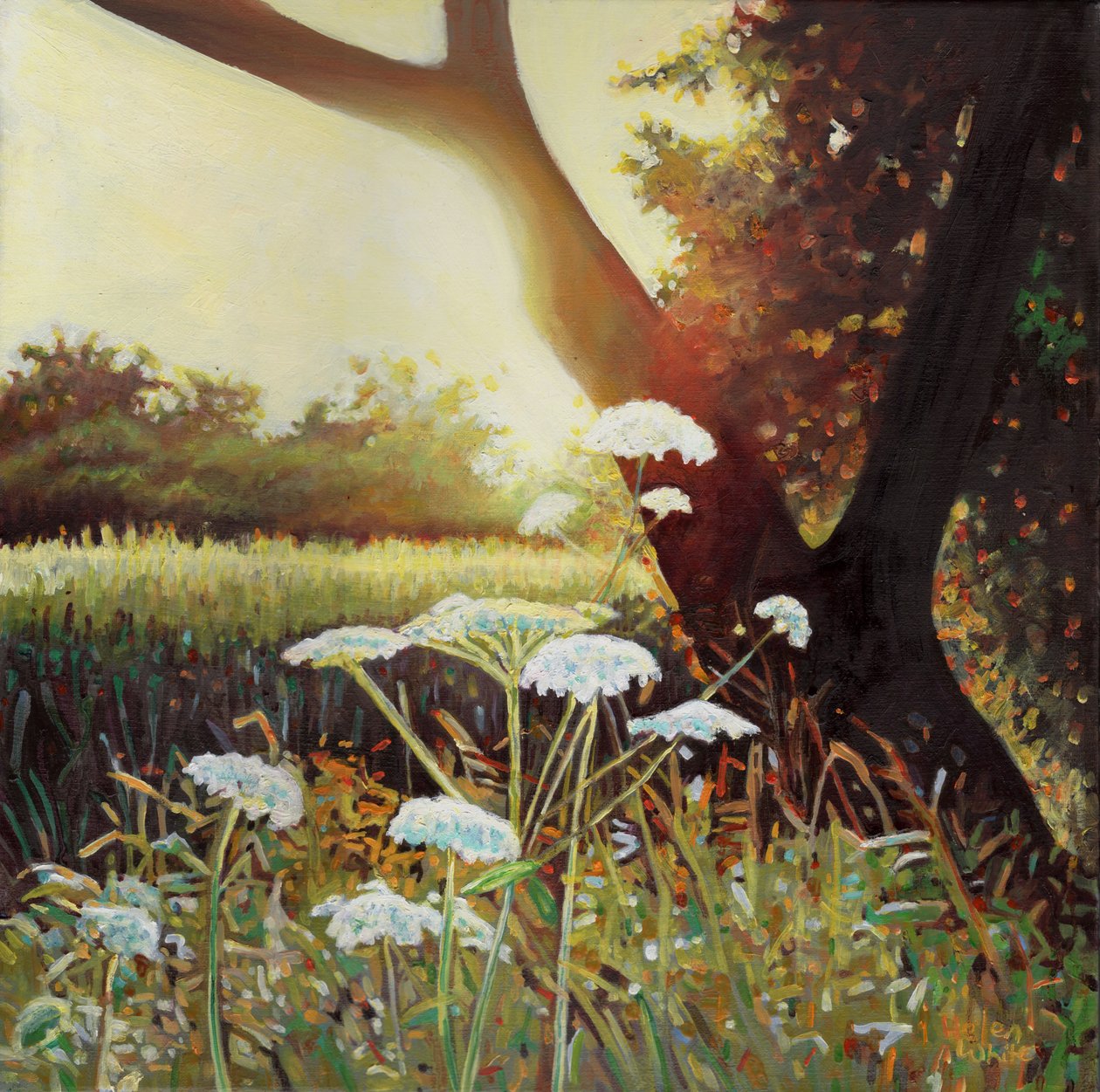 Złoty żywopłot I, 2014 r, autorstwa Helen White