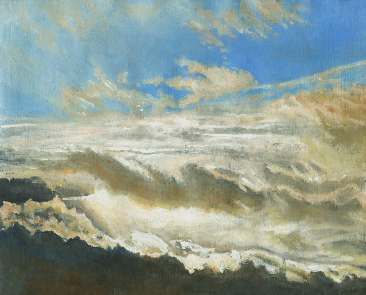Światło ujawnione, 2013, (olej na zagruntowanym papierze) autorstwa Helen White