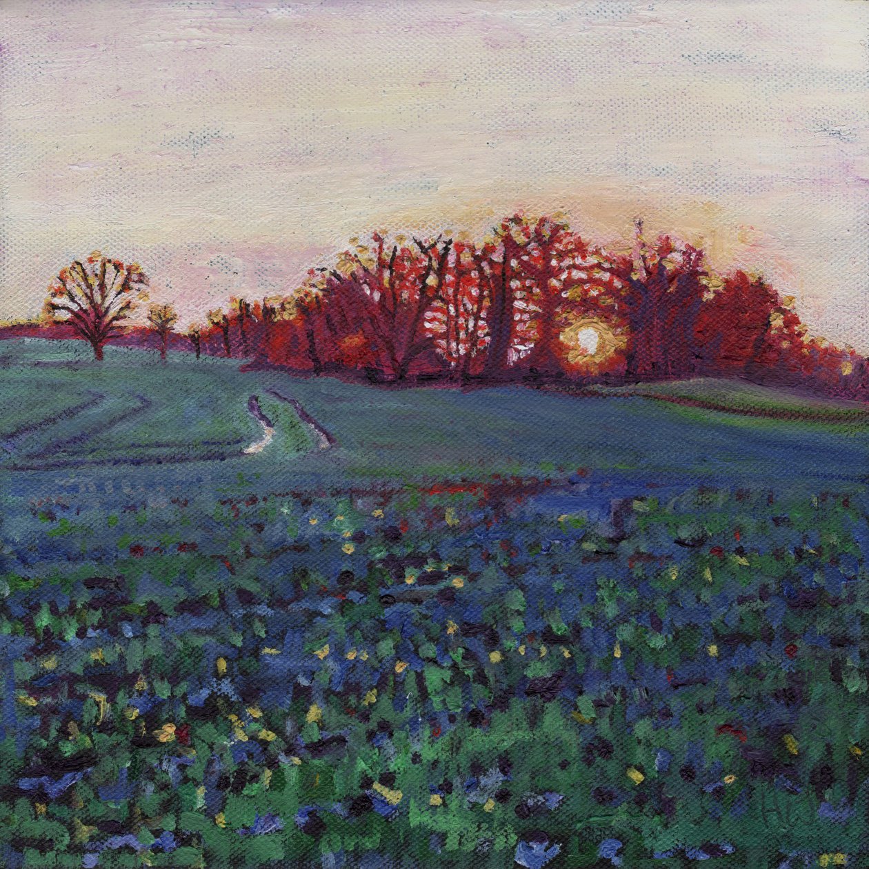 Słońce wita ziemię, 2012, autorstwa Helen White