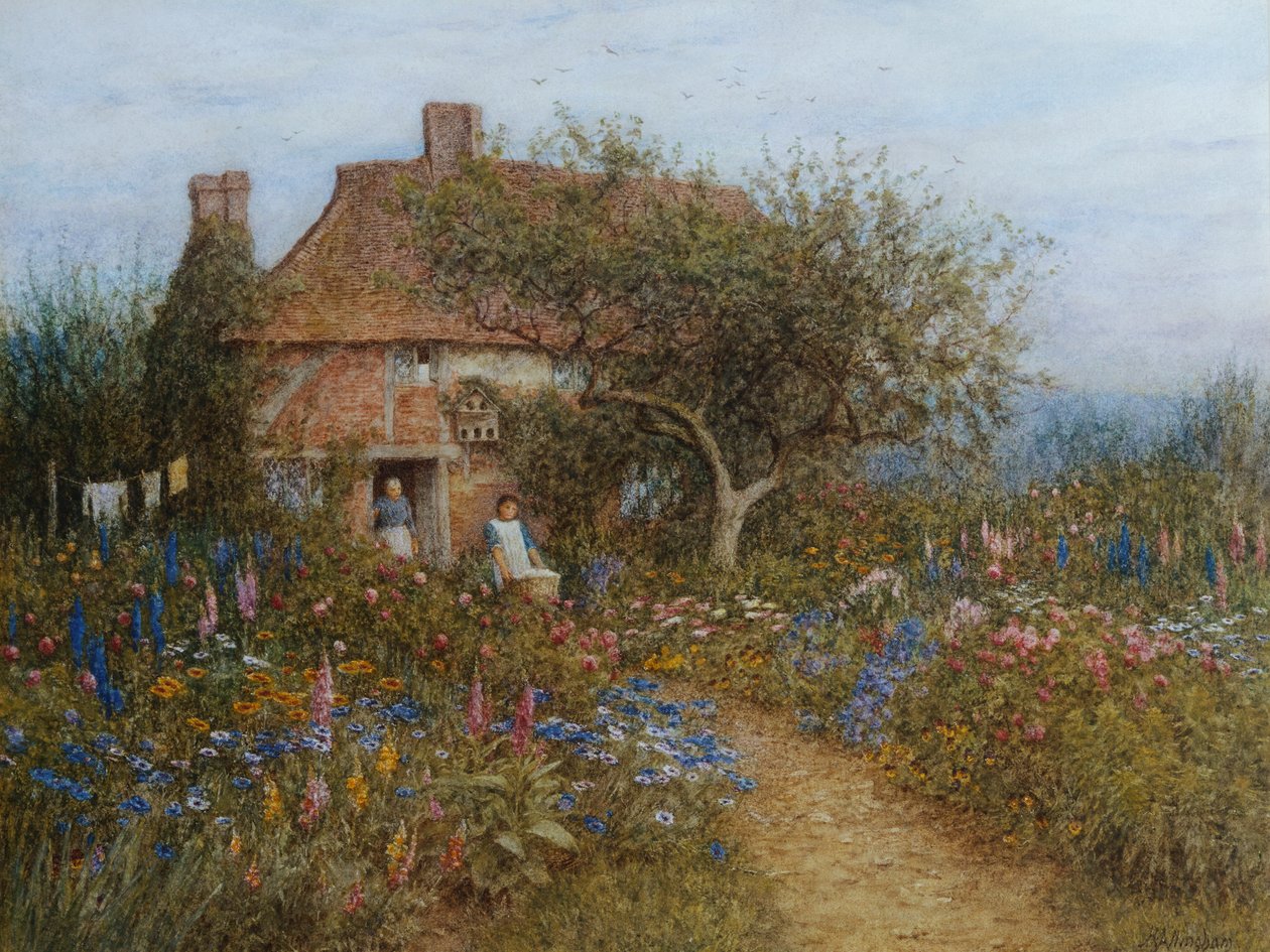 Domek w pobliżu Brook, Witley, Surrey autorstwa Helen Allingham