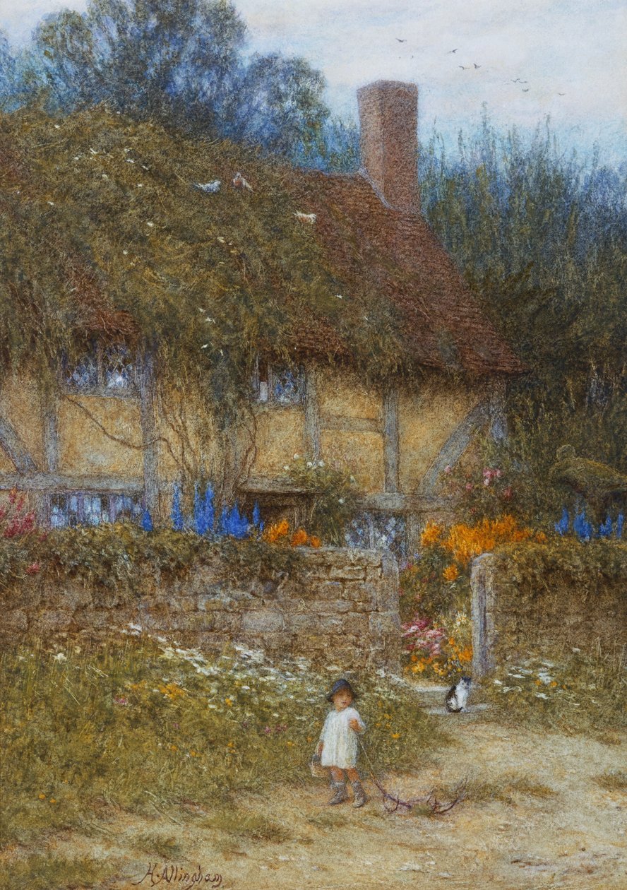Domek w pobliżu Godalming, Surrey autorstwa Helen Allingham