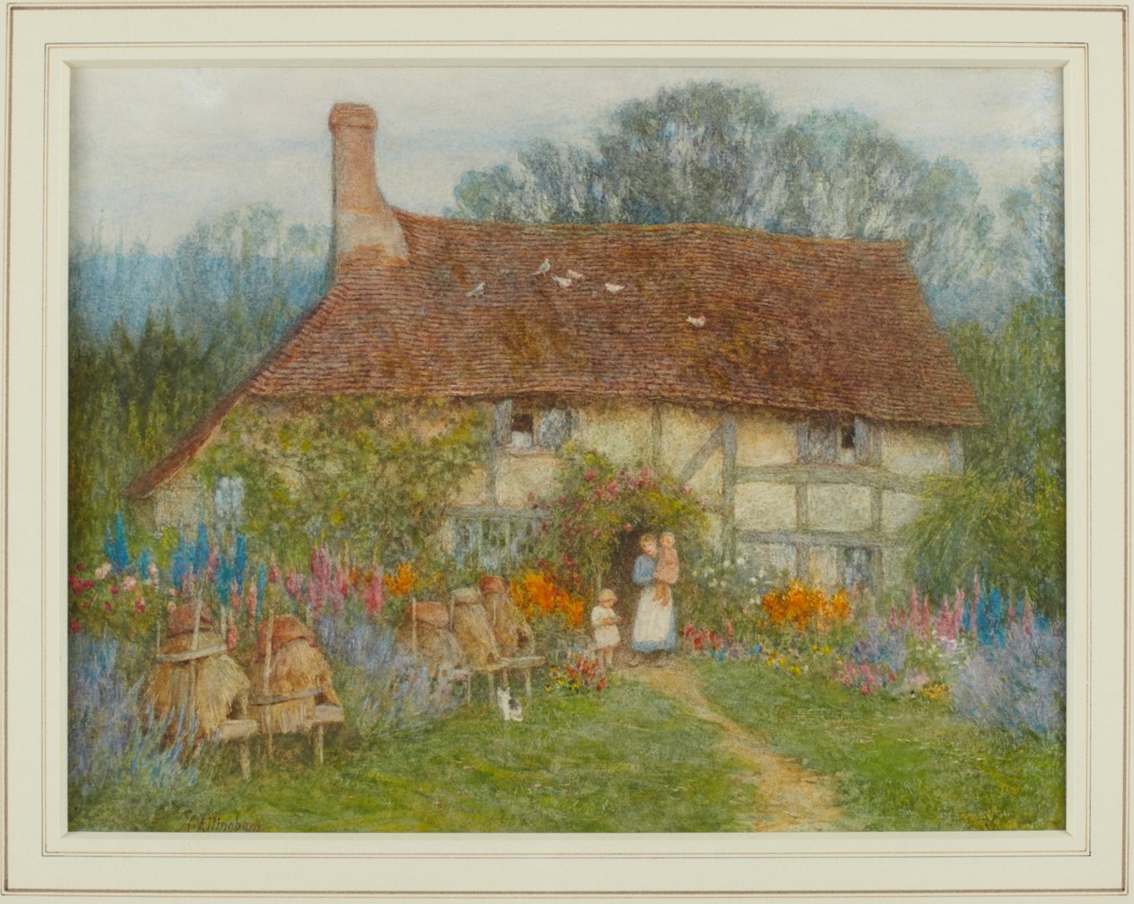 Domek Surrey, 1880 autorstwa Helen Allingham