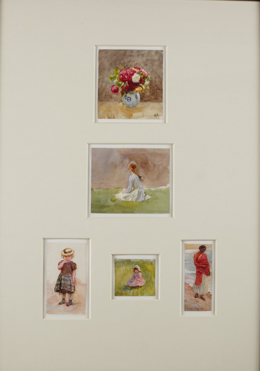 Pięć szkiców (akwarela na papierze) autorstwa Helen Allingham