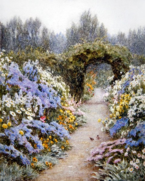 Granica zielna (akwarela na papierze) autorstwa Helen Allingham
