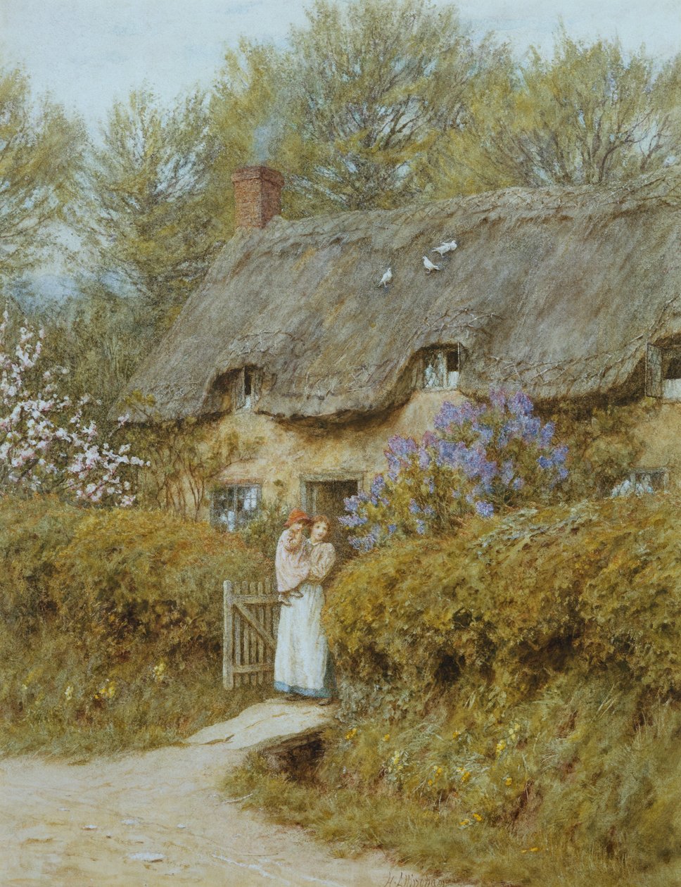 W pobliżu słodkiej wody, Isle of Wight autorstwa Helen Allingham