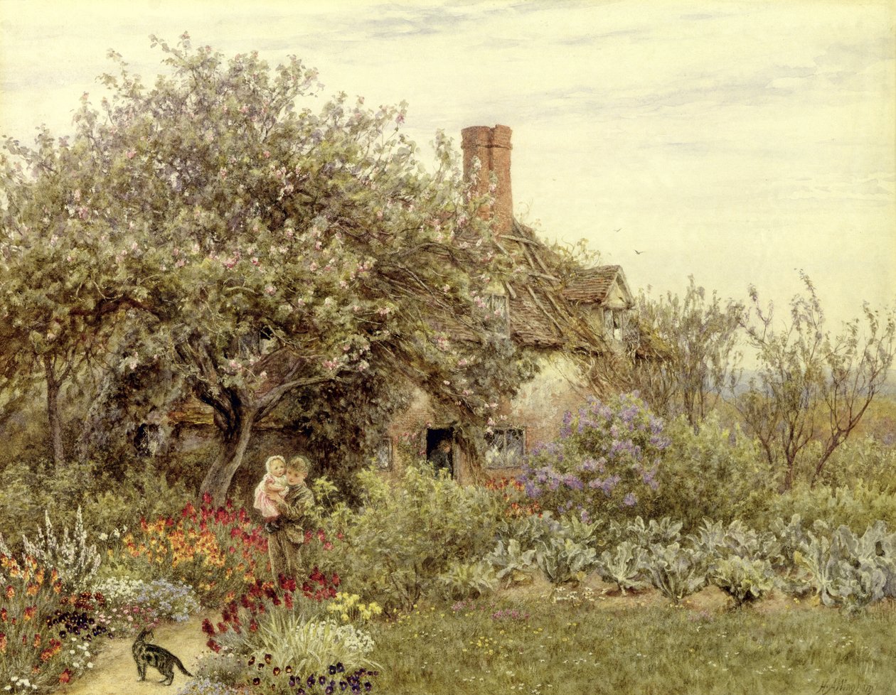 W pobliżu Hambledon (akwarela na papierze) autorstwa Helen Allingham