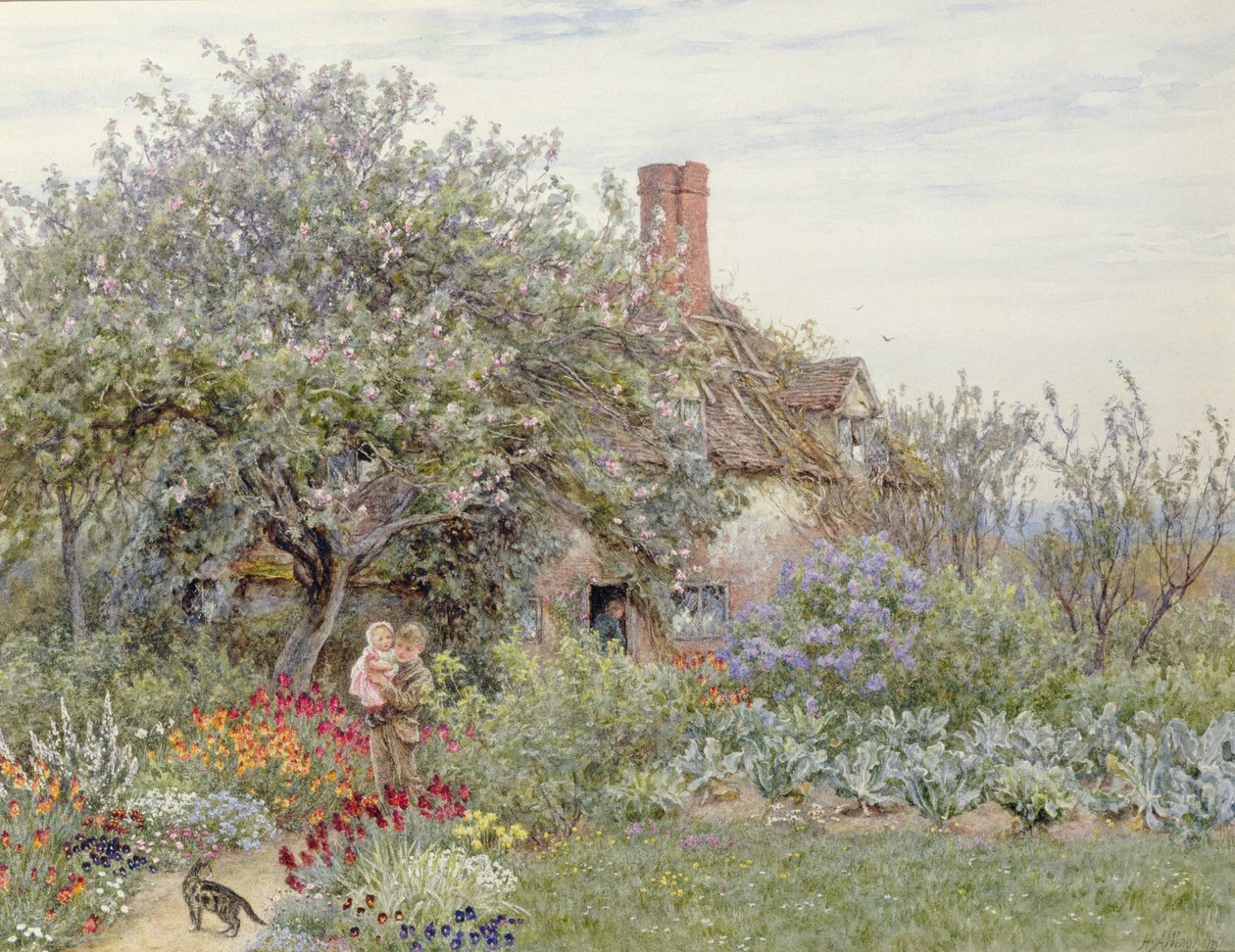 Blisko Hambledon (wc na papierze) autorstwa Helen Allingham