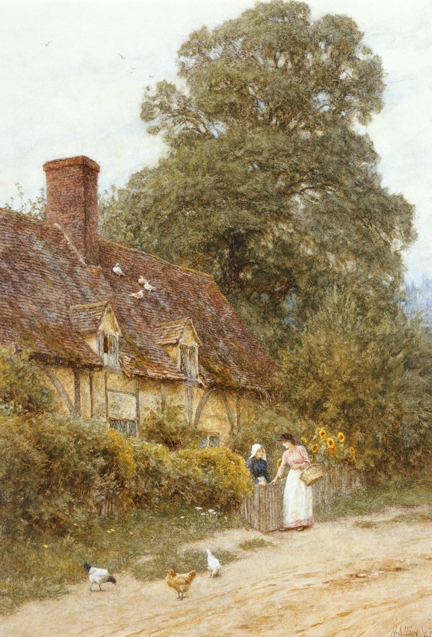Stara Poczta, Brook, niedaleko Witley autorstwa Helen Allingham