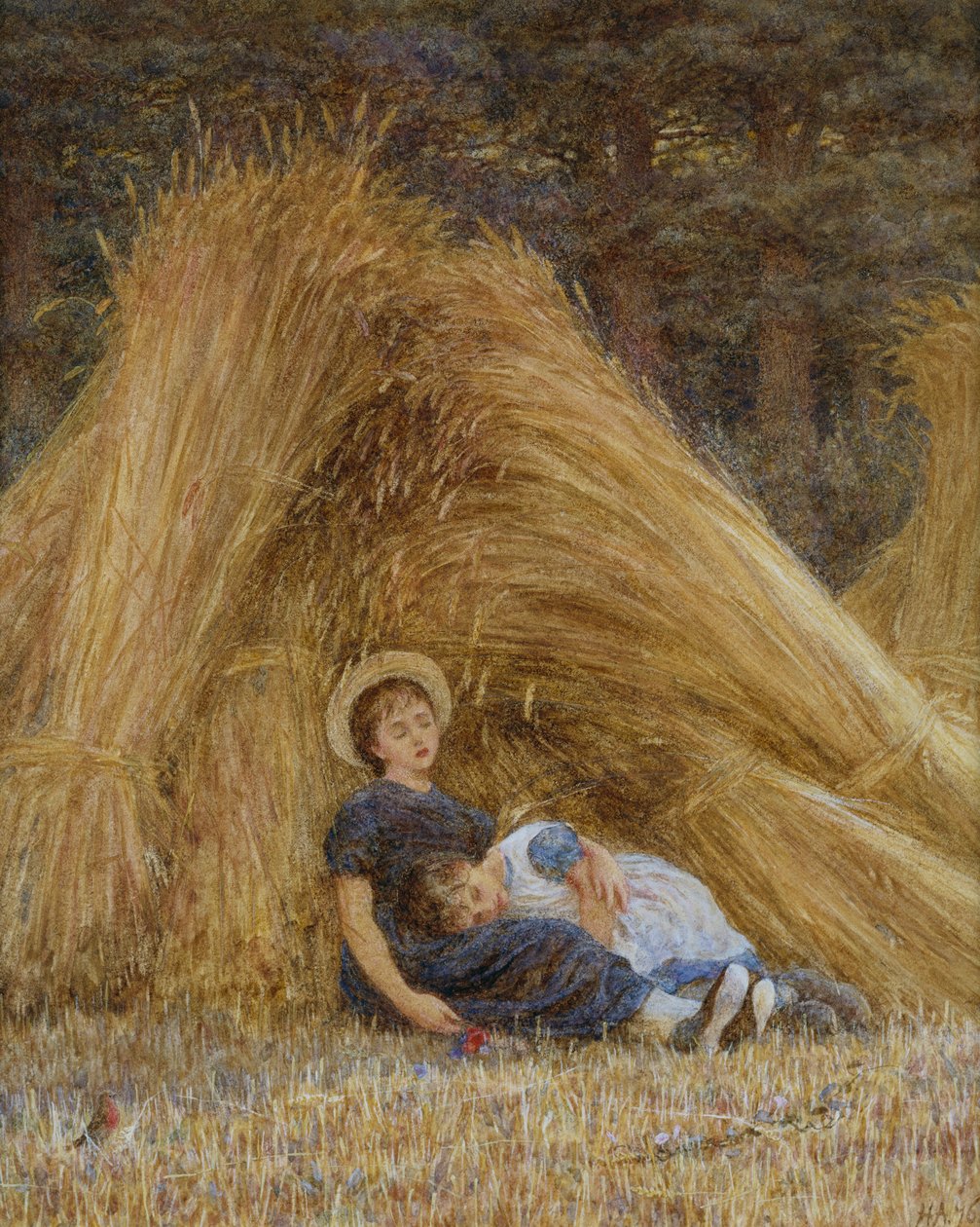 Wcześniejsze prace (akwarela) autorstwa Helen Allingham