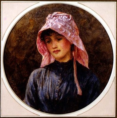 Portret dziewczyny (akwarela na papierze) autorstwa Helen Allingham