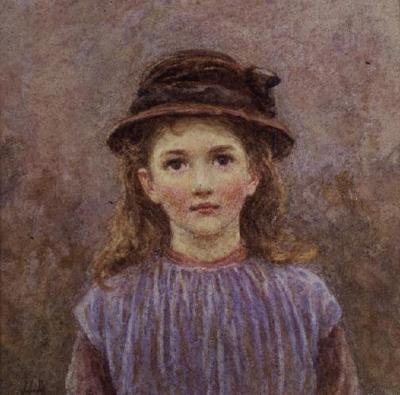 Portret młodej dziewczyny autorstwa Helen Allingham