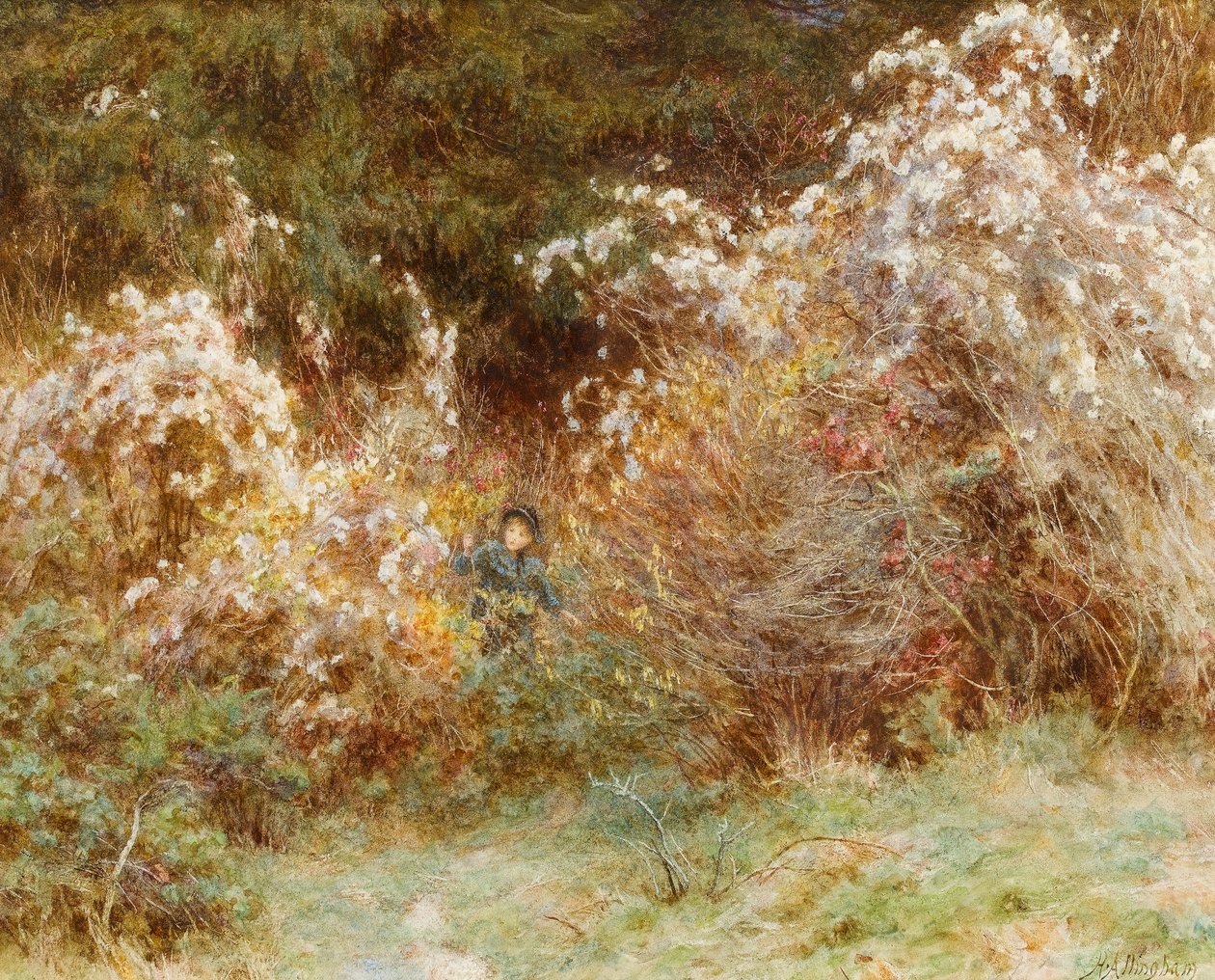 Travelers Joy: Surrey Hedgerow (toaleta na papierze) autorstwa Helen Allingham