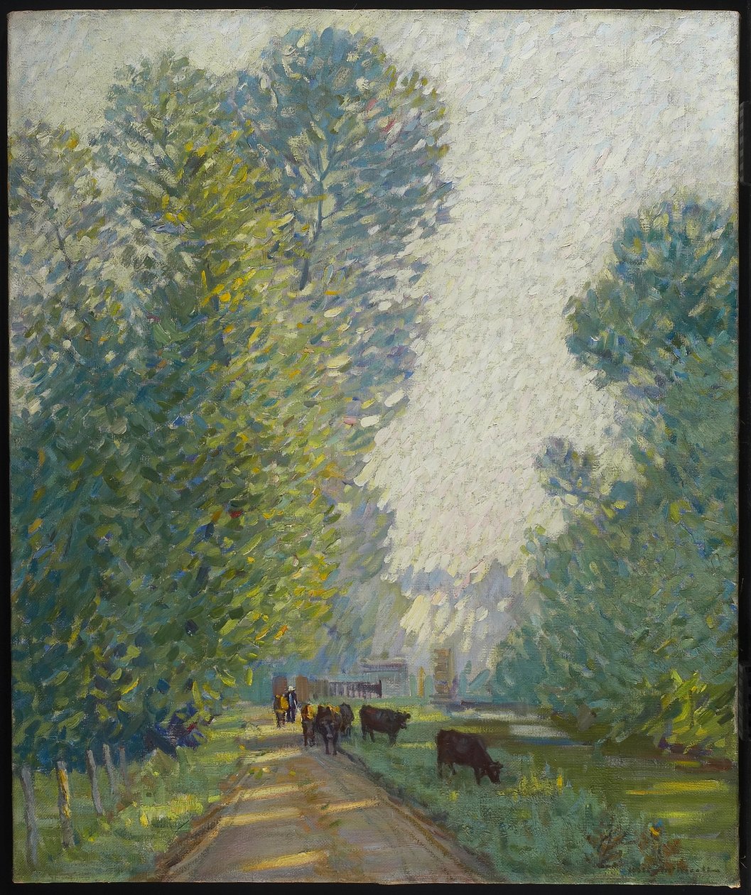 Krajobraz z krowami, ok. 1907 autorstwa Helen Galloway McNicholl