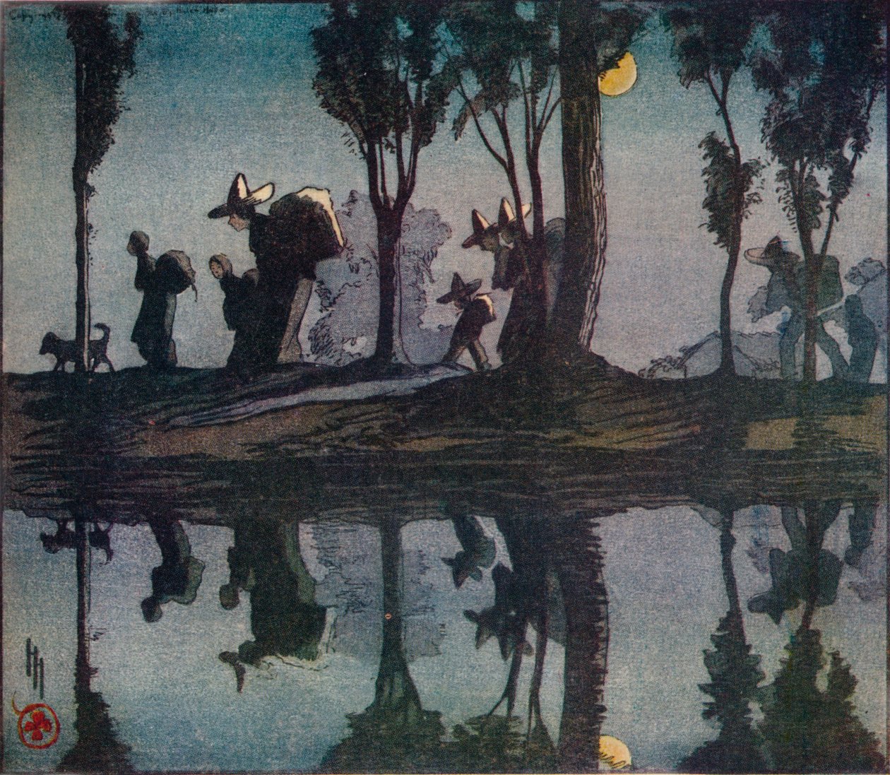 Refleksje, 1912 autorstwa Helen Hyde