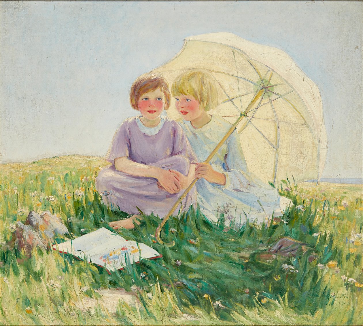 Parasol (olej na płótnie) autorstwa Helen S. Johnston