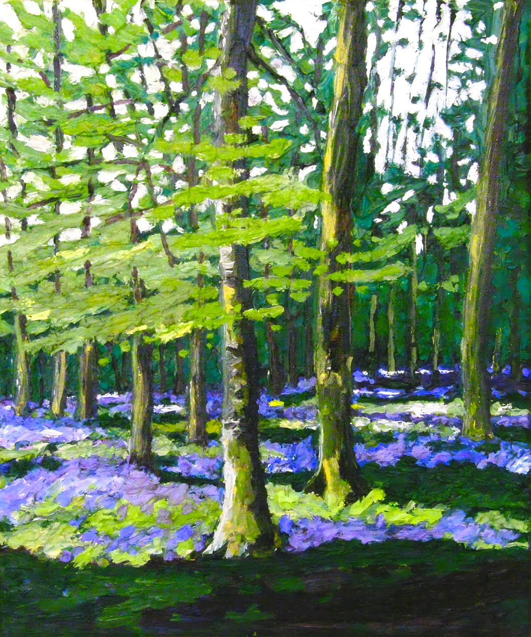 Bluebell Wood, 2009 (olej na płótnie) autorstwa Helen White