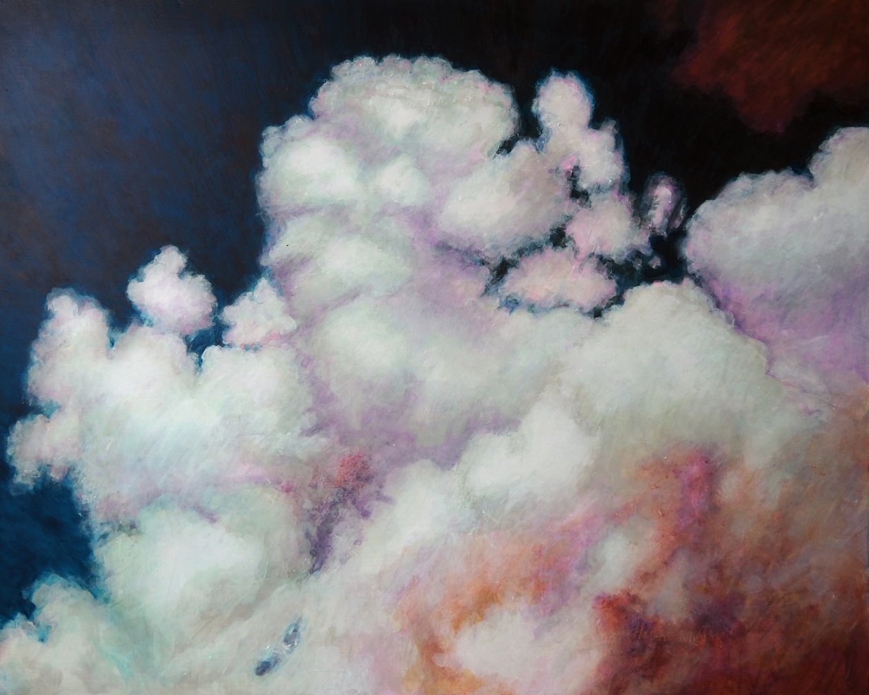 Cumulus, 2021 (akryl na pokładzie) autorstwa Helen White