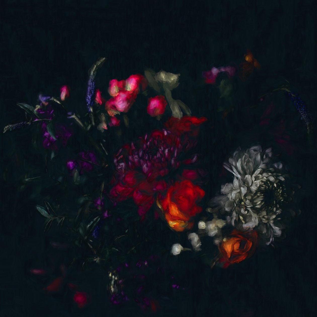 Ciemny kwiatowy, 2019 autorstwa Helen White