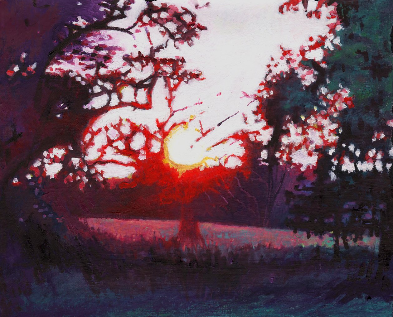 Uziemienie lekkie, 2013, (olej na zagruntowanym papierze) autorstwa Helen White