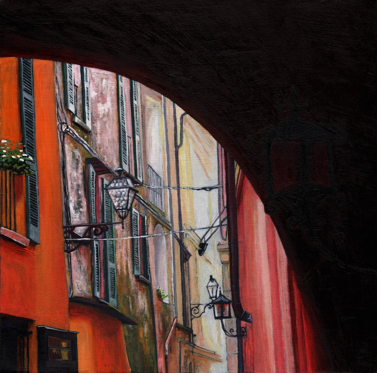 Latarnie Menaggio, 2012, autorstwa Helen White