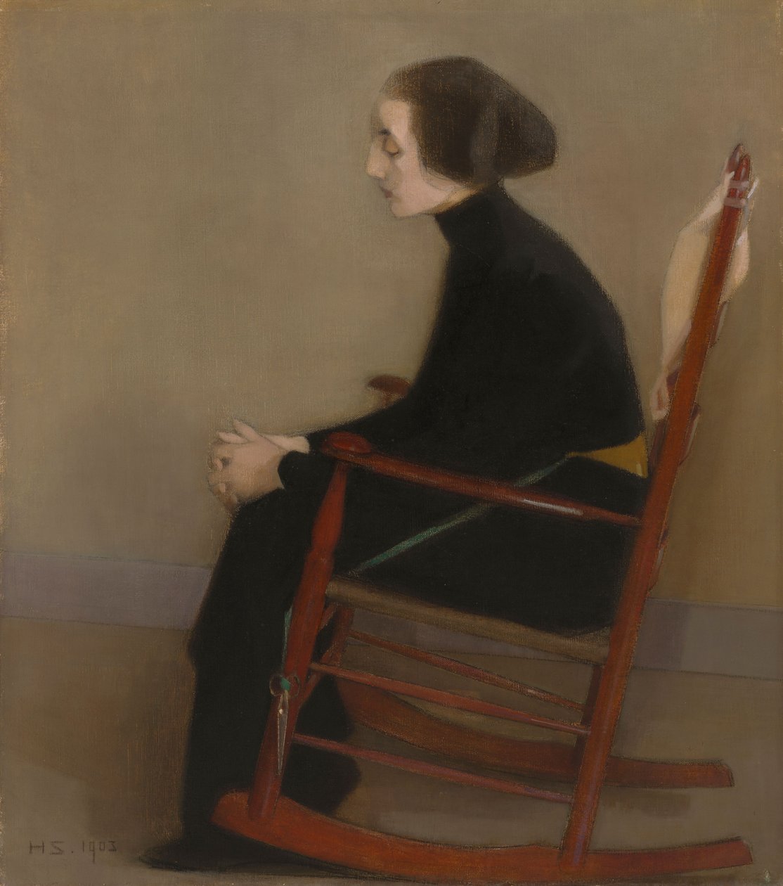 Szwaczka (pracująca kobieta) autorstwa Helene Schjerfbeck
