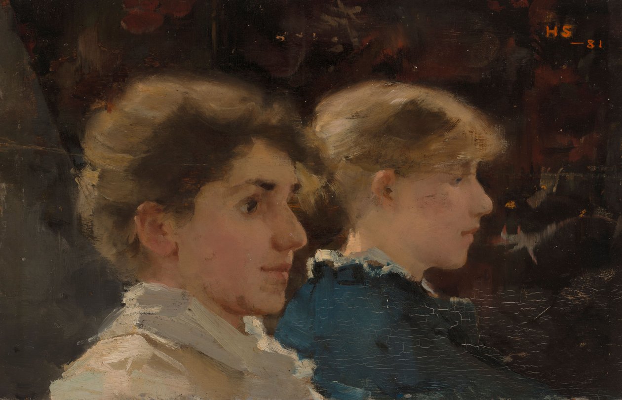Dwa portrety (z przodu Marianne Preindlsberger) autorstwa Helene Schjerfbeck