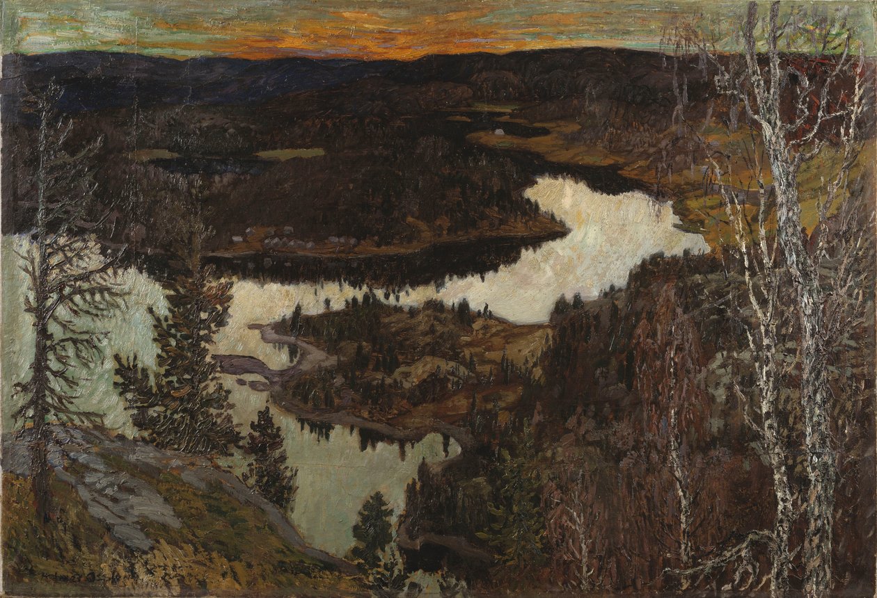 Jesień, Nordingrå autorstwa Helmer Osslund