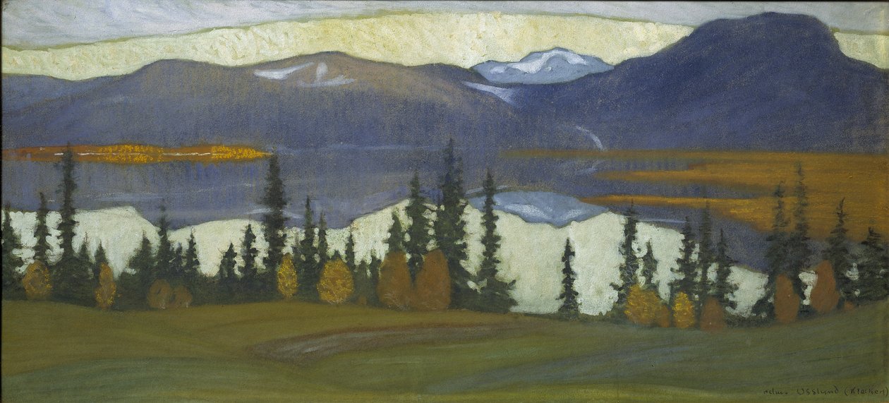 Widok z Klockiej, ok. 1910 (akwarela z gwaszem) autorstwa Helmer Osslund