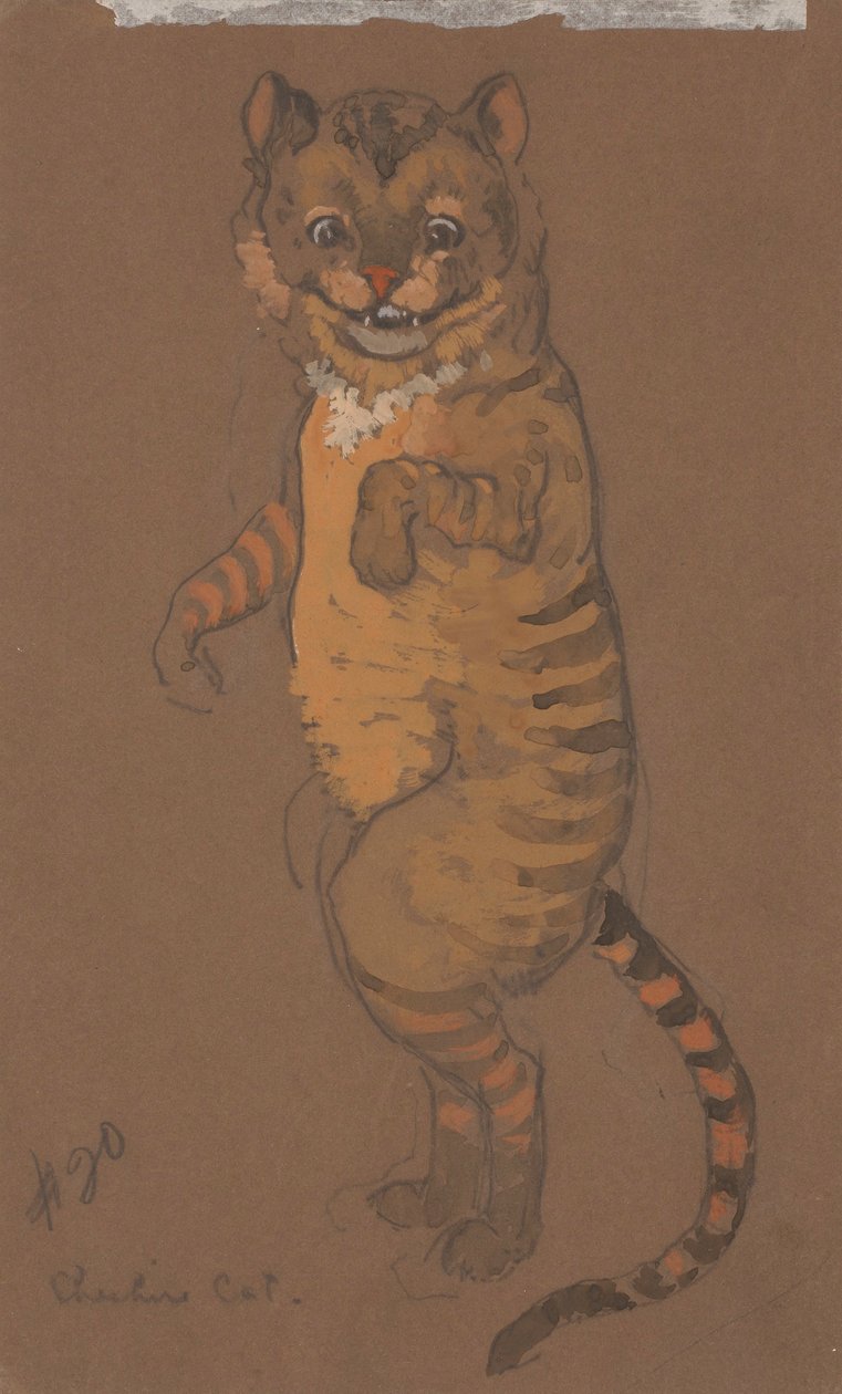 Kot z Cheshire (projekt kostiumu do filmu Alicja w Krainie Czarów, 1915) autorstwa Henderson, William Penhallow