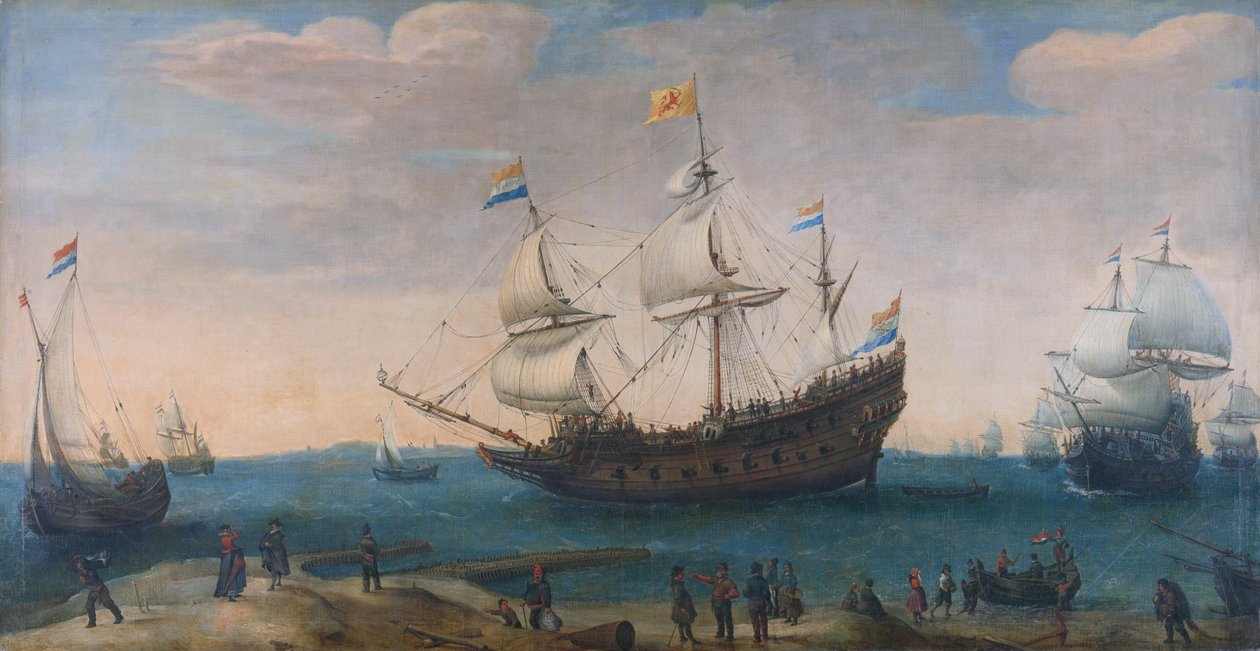 Mauritius i inni mieszkańcy Indii Wschodnich autorstwa Hendrick Cornelisz. Vroom
