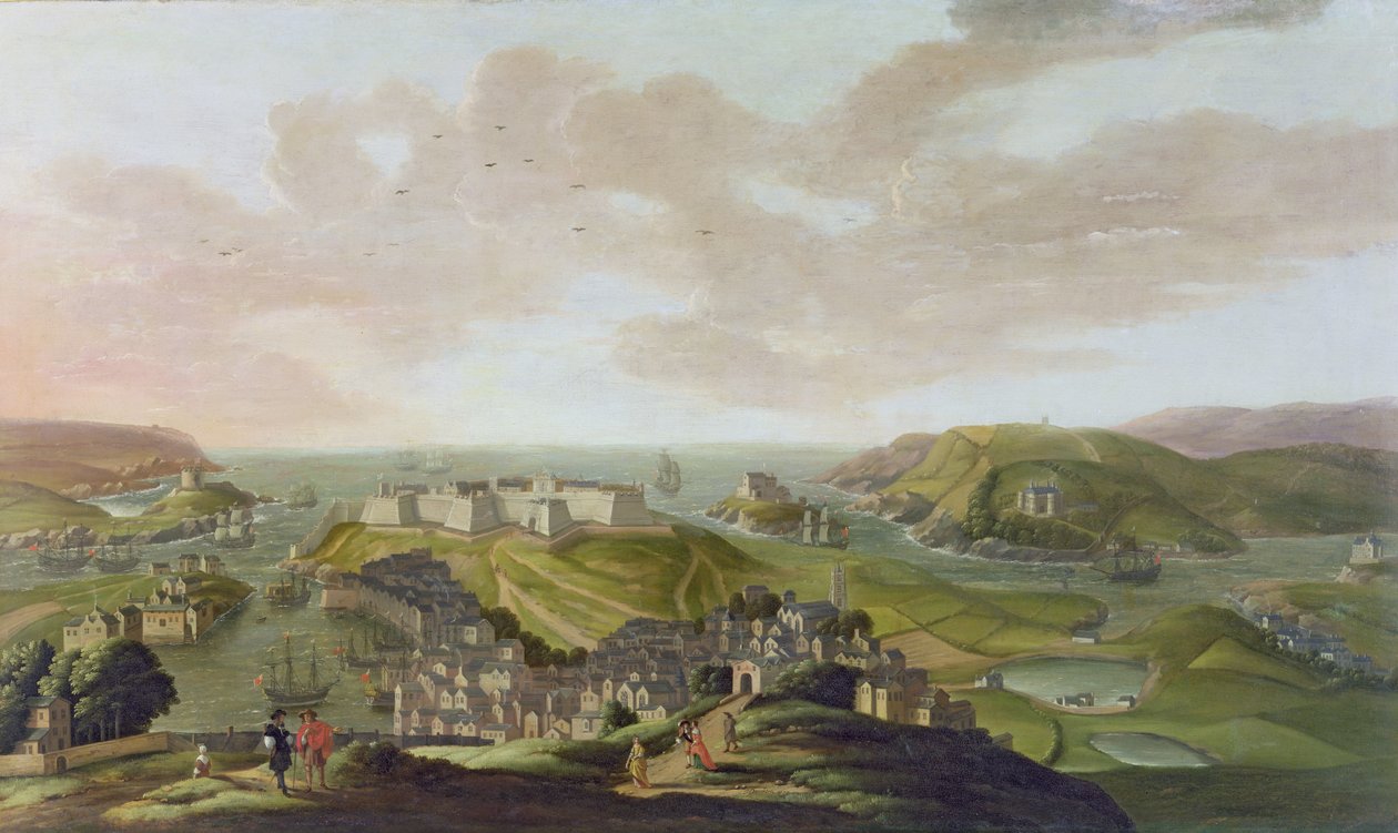Plymouth, 1673 autorstwa Hendrick Danckerts