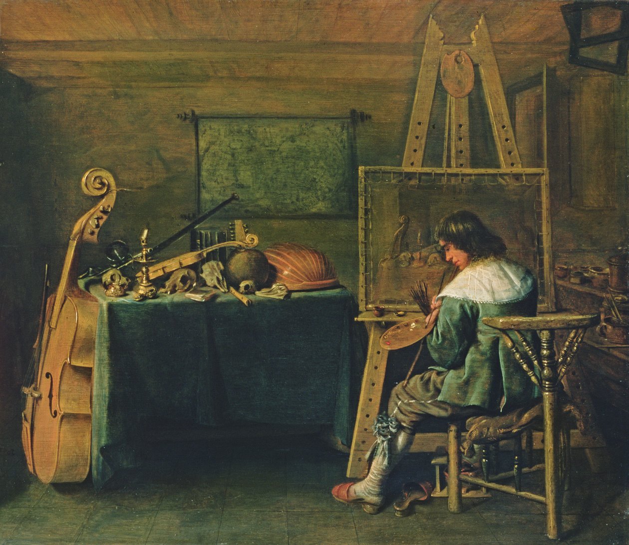 Artysta w swojej pracowni, ok. 1640 (panel) autorstwa Hendrick Gerritsz Pot