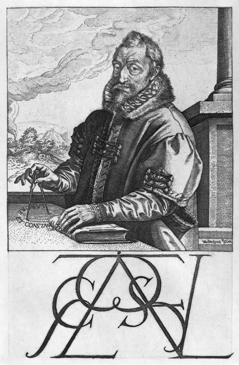 Christophe Plantin (ok. 1520-89) autorstwa Hendrik Goltzius