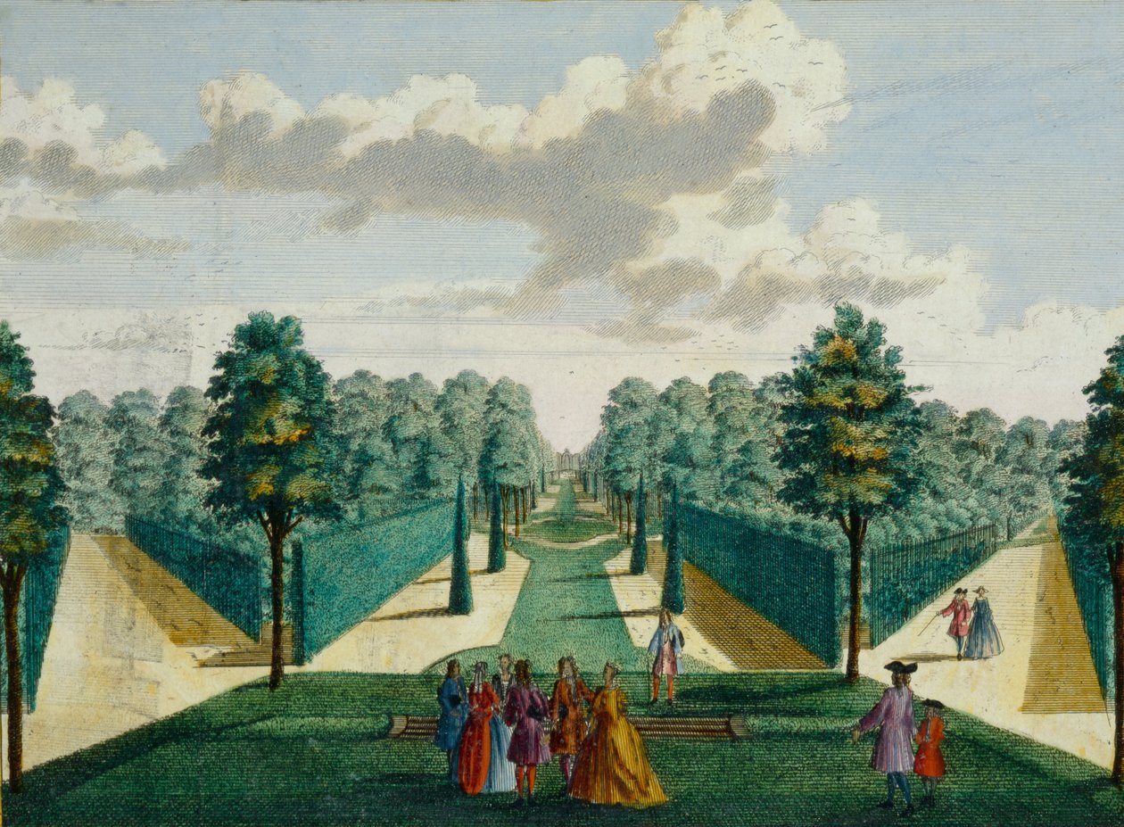 Projekt ogrodu, ok.1700 autorstwa Hendrick de and Brouerius Van Nidek, Mattheus Leth