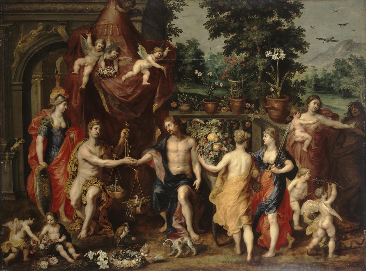 Alegoria cnotliwego życia autorstwa Hendrick van Balen