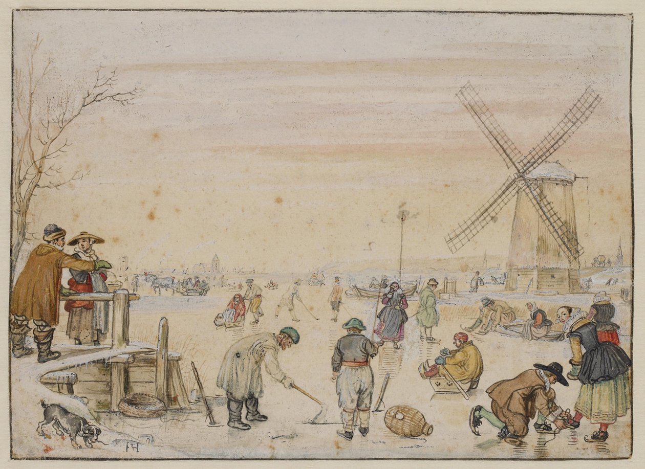 Zabawa na lodzie autorstwa Hendrick Avercamp