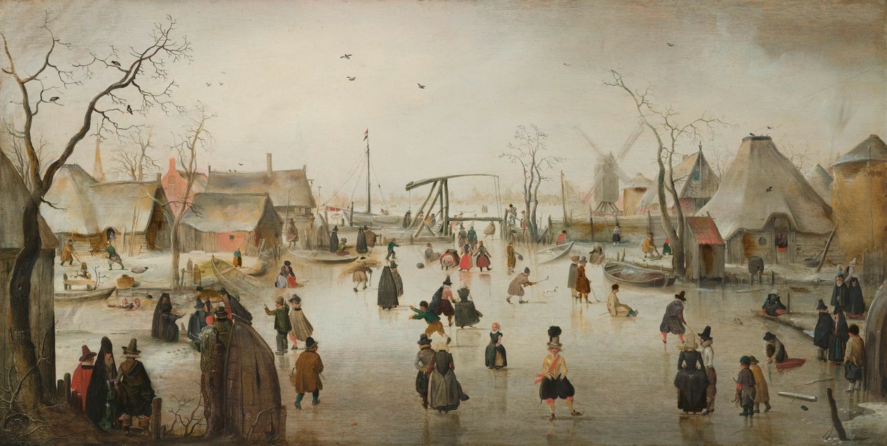 Scena na lodzie autorstwa Hendrick Avercamp