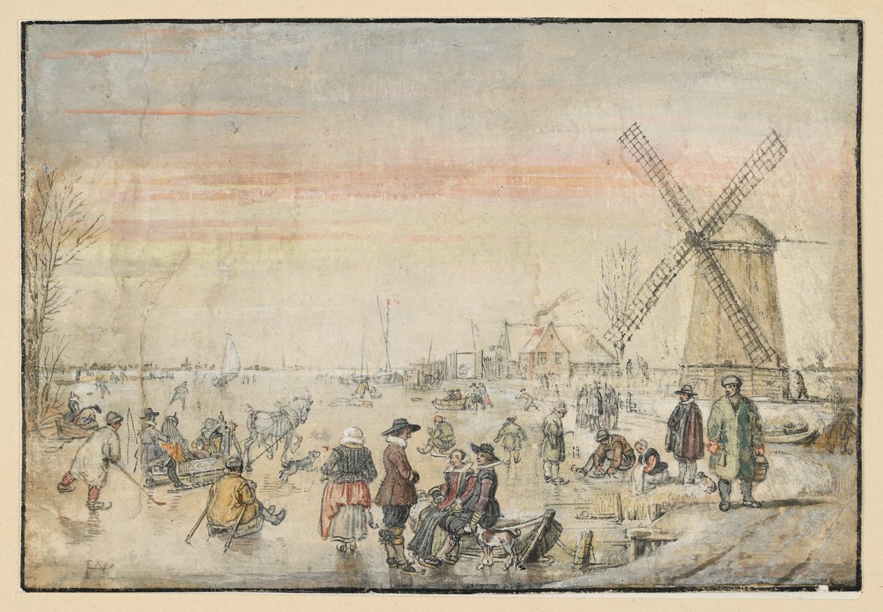 Życie na lodzie autorstwa Hendrick Avercamp
